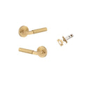 Iver Berlin Solid Brass Door Lever Handle | Inbuilt Privacy Kit | 7 Finishes - Brushed Brass