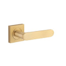 Iver Bronte Solid Brass Door Lever Handle On Square Rose | Lever Set Only | 7 Finishes - Brushed Brass