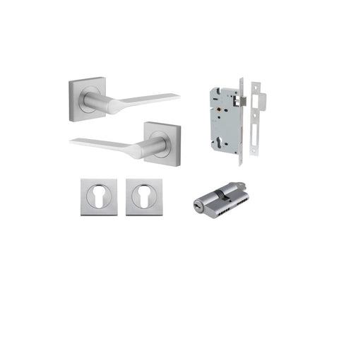 Iver Como Door Lever Handle On Square Rose - primehardware