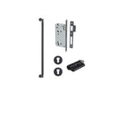 IVER Brunswick Door Pull Handle | 600mm Entrance Kit (Key/Key) - Matt Black