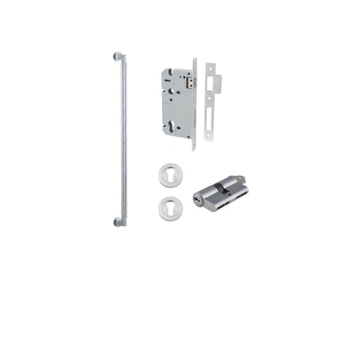 IVER Brunswick Door Pull Handle | 600mm Entrance Kit (Key/Key) - Brushed Chrome
