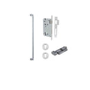 IVER Brunswick Door Pull Handle | 600mm Entrance Kit (Key/Thumb) - Brushed Chrome