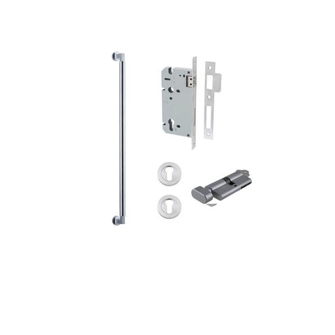 IVER Berlin Door Pull Single Handle Only | 450mm Single Pull Handle - Polished Brass