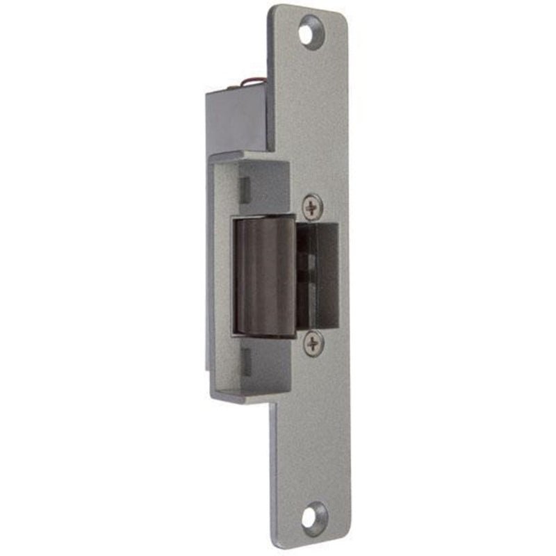Metal door lock mechanism on a white background