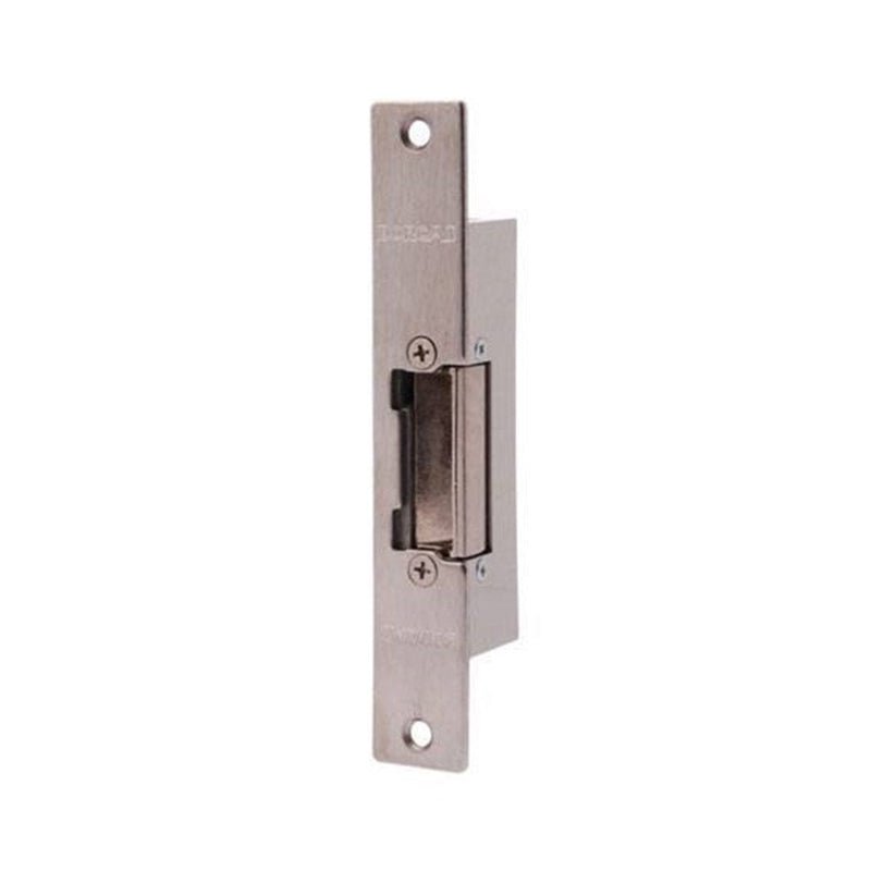 Metal door lock mechanism on a white background