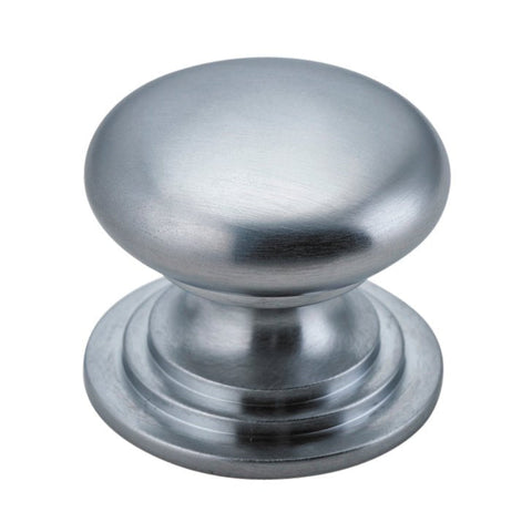 IVER Sarlat Cupboard Knob Handle | 32mm - Brushed Chrome