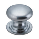 IVER Sarlat Cupboard Knob Handle | 32mm - Brushed Chrome