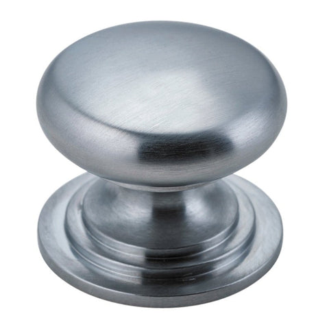 IVER Sarlat Cupboard Knob Handle | 38mm - Brushed Chrome