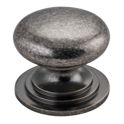 IVER Sarlat Cupboard Knob Handle | 38mm - Distressed Nickel