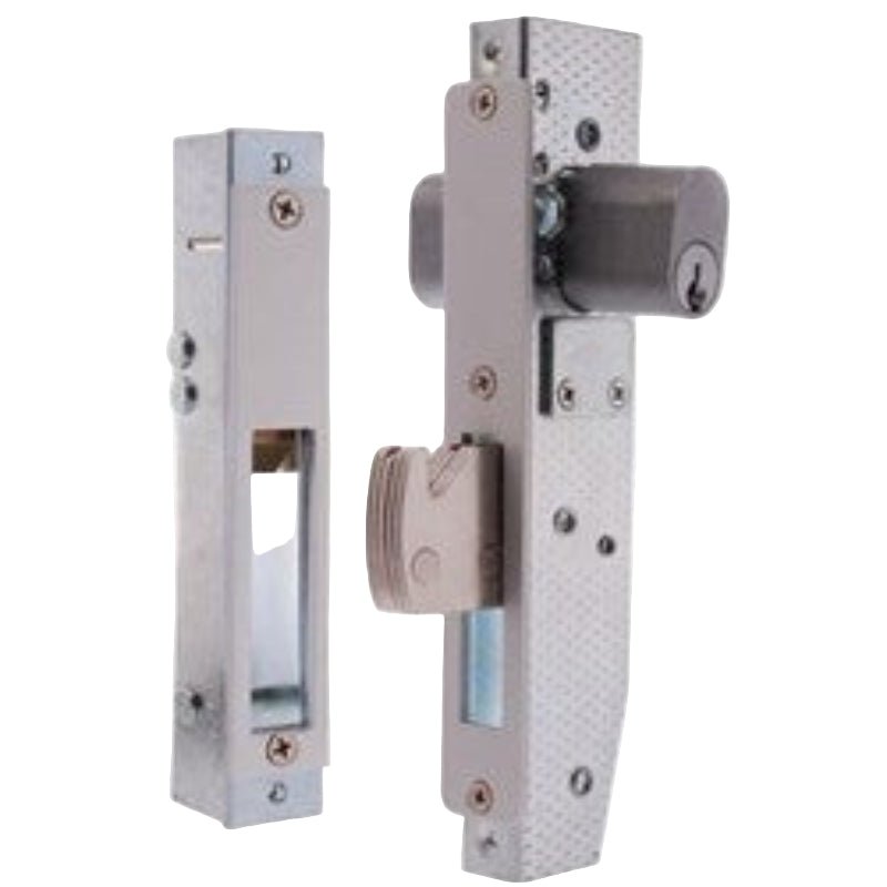 Brava Metro Mortice Deadlock 23mm Backset With 28mm Hook Bolt, Latching Strike, 2 Ka Cylinders, Escutcheons And Fixings For Aluminium Doors Satin Chrome - 5091 - 3 07220300 - primehardware