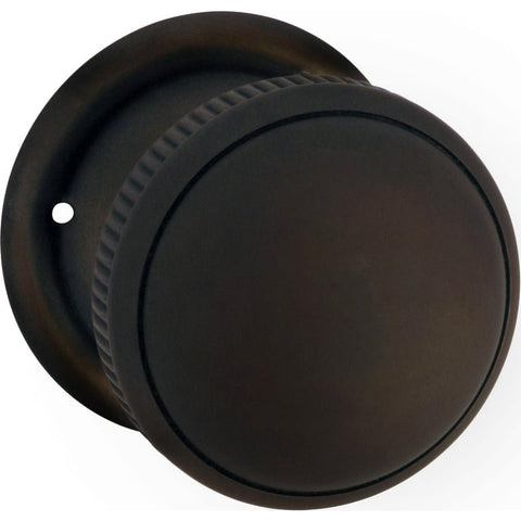 Tradco Large Milled Edged Mortice Door Knob on Round Rose - Customise ot your needs - primehardware