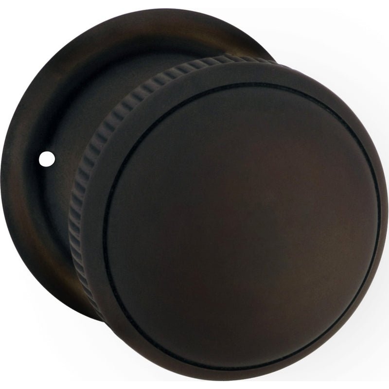 Tradco Large Milled Edged Mortice Door Knob on Round Rose - Customise ot your needs - primehardware