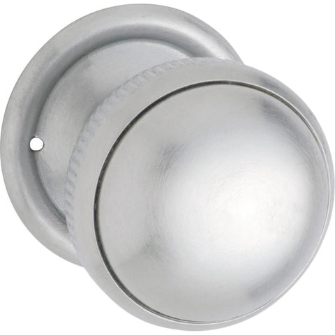 Tradco Large Milled Edged Mortice Door Knob on Round Rose - Customise ot your needs - primehardware
