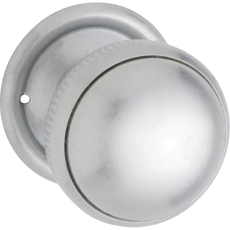 Tradco Large Milled Edged Mortice Door Knob on Round Rose - Customise ot your needs - primehardware