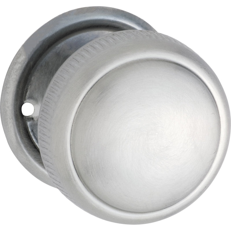 Tradco Large Milled Edged Mortice Door Knob on Round Rose - Customise ot your needs - primehardware