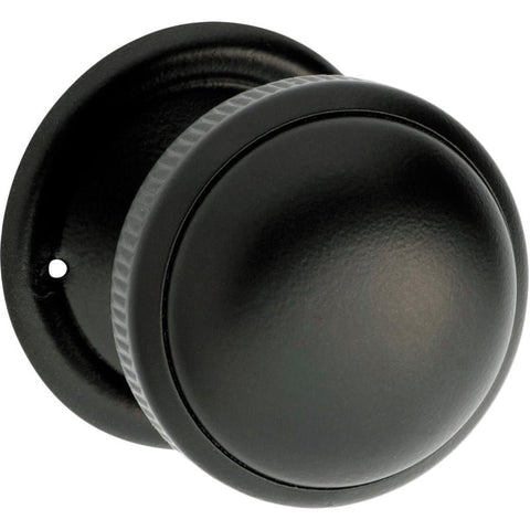 Tradco Large Milled Edged Mortice Door Knob on Round Rose - Customise ot your needs - primehardware