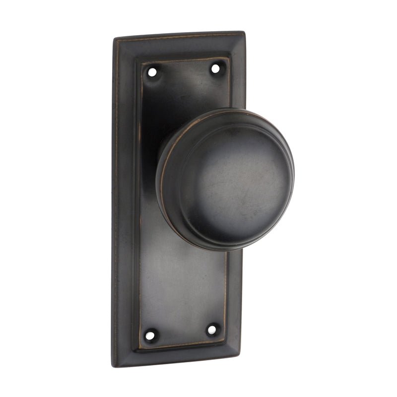 Tradco Richmond Door Knob on Short Backplate - Customise to your needs - primehardware