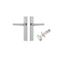 IVER Helsinki Door Lever Handle On Rectangular Backplate | Passage Kit | 7 Finishes - Brushed Chrome