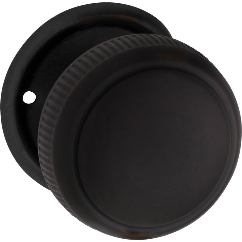 Tradco Large Milled Edged Mortice Door Knob on Round Rose - Customise ot your needs - primehardware