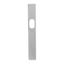 Lockwood 4600 Square End Plate With Cylinder Hole Satin Chrome 4600SC - primehardware