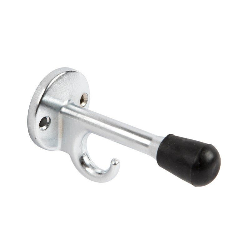 Zanda Wall Mounted Door Stop & Hook - primehardware