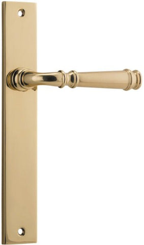 Iver Verona Door Lever Handle On Rectangular Backplate - primehardware
