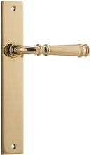 IVER Verona Door Lever Handle On Rectangular Backplate | Passage Lever Set Only | 9 Finishes - Polished Brass
