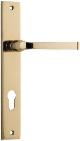 Iver Annecy Door Lever Handle On Rectangular Backplate - primehardware