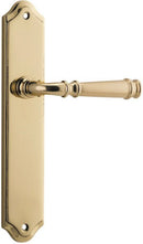 IVER Verona Door Lever Handle On Shouldered Backplate | Passage Lever Set Only | 9 Finishes - Polished Brass