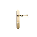 Iver Verona Solid Brass Door Lever on Oval Backplate | Entrance Lever Set Only | 9 Finishes - Polished Brass