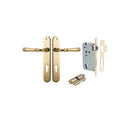 Iver Verona Solid Brass Door Lever on Oval Backplate | Entrance Kit (Key/Key) | 9 Finishes - Polished Brass