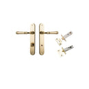Iver Verona Solid Brass Door Lever on Oval Backplate | Separate Privacy Kit | 9 Finishes - Polished Brass