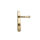 Iver Verona Solid Brass Door Lever on Oval Backplate | Privacy Lever Set Only | 9 Finishes - Polished Brass