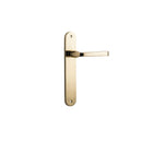 Iver Annecy Solid Brass Door Lever on Oval Backplate | Passage Lever Set Only | 9 Finishes - Polished Brass