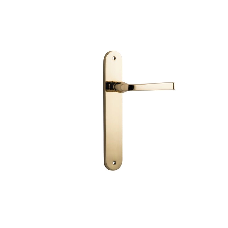 Iver Annecy Door Lever Handle On Oval Backplate - primehardware