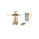 Iver Annecy Solid Brass Door Lever on Oval Backplate | Entrance Kit (Key/Key) | 9 Finishes - Polished Brass