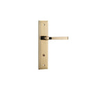 IVER Annecy Door Lever Handle On Stepped Backplate | Privacy Lever Set Only | 9 Finishes - Polished Brass