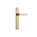 IVER Bronte Door Lever Handle On Rectangular Backplate | Passage Lever Set Only | 7 Finishes - Polished Brass
