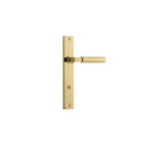 IVER Berlin Door Lever Handle On Rectangular Backplate | Passage Lever Set Only | 7 Finishes - Polished Brass