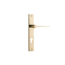 IVER Como Door Lever Handle On Rectangular Backplate | Entrance Lever Set Only | 7 Finishes - Polished Brass