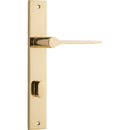 IVER Como Door Lever Handle On Rectangular Backplate | Privacy Lever Set Only | 7 Finishes - Polished Brass