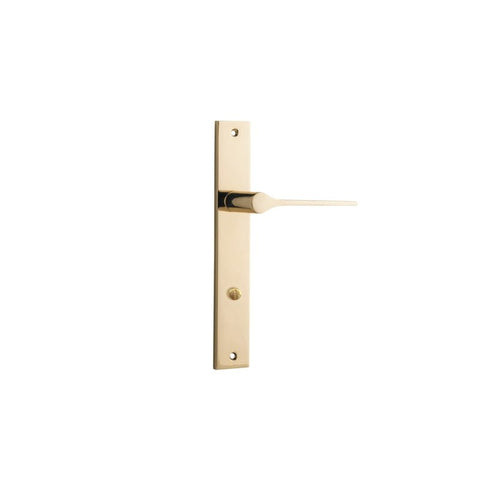 IVER Como Door Lever Handle On Rectangular Backplate | Passage Lever Set Only | 7 Finishes - Polished Brass