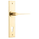 Iver Como Door Lever Handle On Chamfered Backplate - primehardware