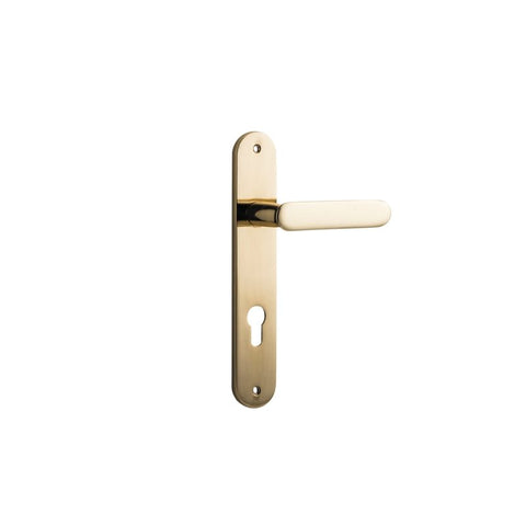 Iver Bronte Door Lever Handle On Oval Backplate - primehardware