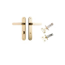 Iver Bronte Solid Brass Door Lever on Oval Backplate | Separate Privacy Kit | 7 Finishes - Polished Brass