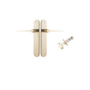 IVER Como Door Lever Handle On Oval Backplate | Passage Kit | 7 Finishes - Polished Brass