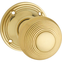 Tradco Reeded Mortice Door Knob on Round Rose | 4 Finishes Available