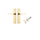 Iver Baltimore Door Lever Handle on Chamfered Backplate | Passage Kit | 7 Finishes - Polished Brass