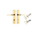 IVER Annecy Door Lever Handle On Chamfered Backplate | Separate Privacy Kit | 9 Finishes - Polished Brass
