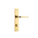 IVER Annecy Door Lever Handle On Chamfered Backplate | Privacy Lever Set Only | 9 Finishes - Polished Brass